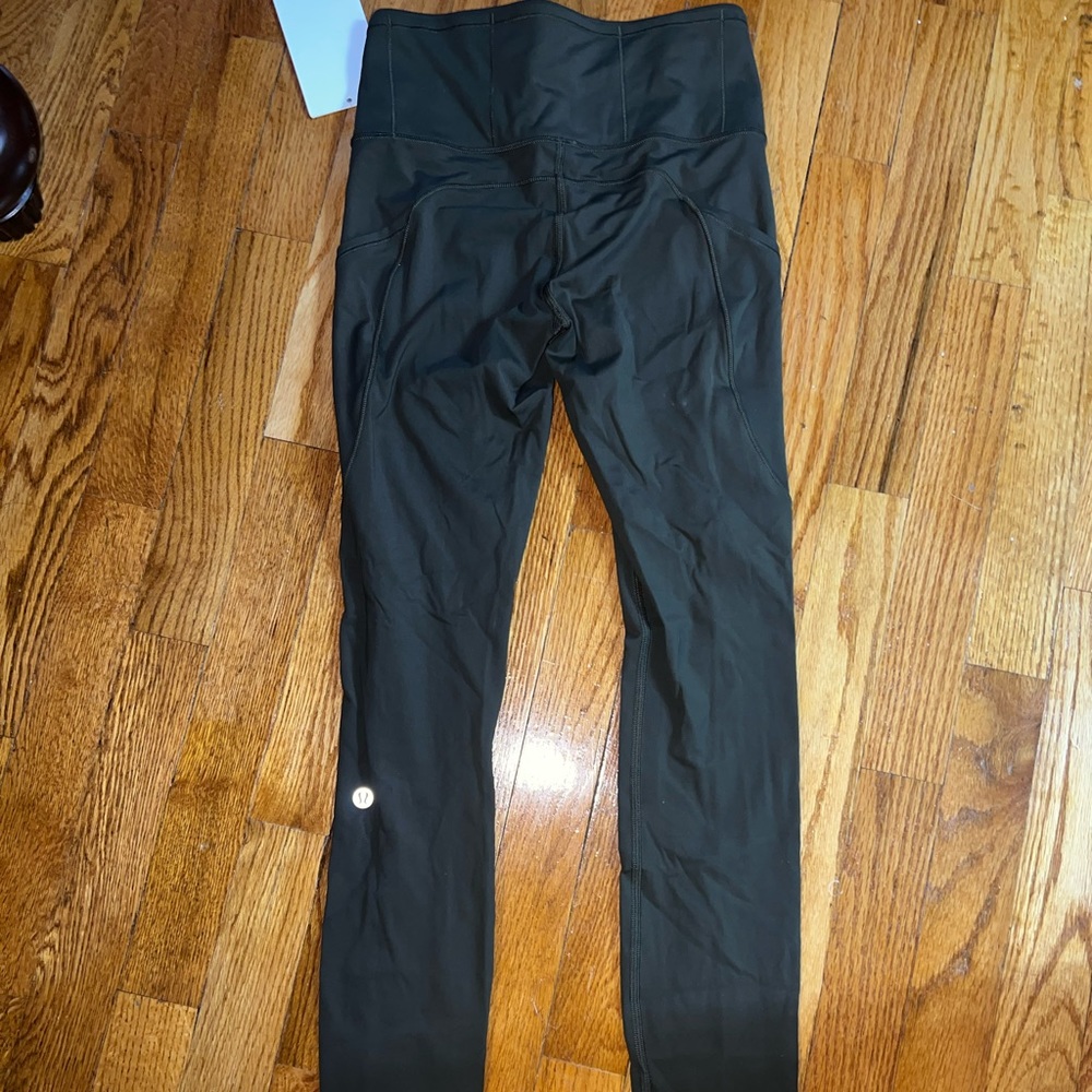NWT lululemon leggings fast and free HR 28” dark olive green size 4